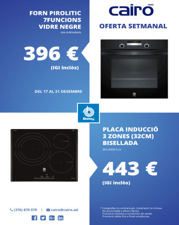 Oferta setmanal Forn + Placa BALAY