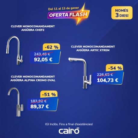 Griferia Clever en oferta: qualitat i disseny per a la teva cuina. Només a Cairó