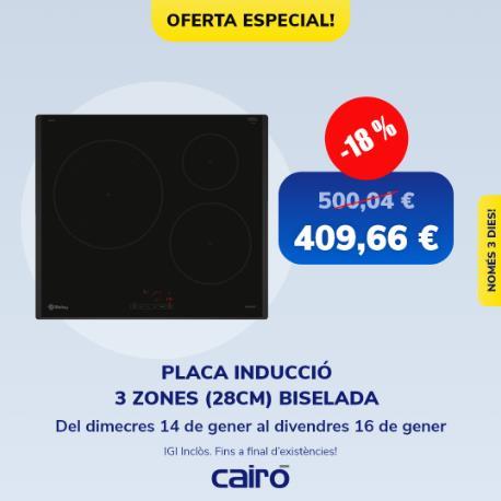 Oferta especial Placa d’inducció Balay de 3 zones: eficiència, disseny i estalvi per a la teva cuina
