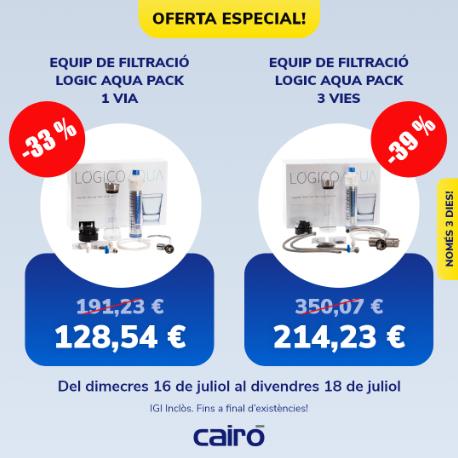 Oferta especial: aigua filtrada i saludable amb Lógico Aqua Pack