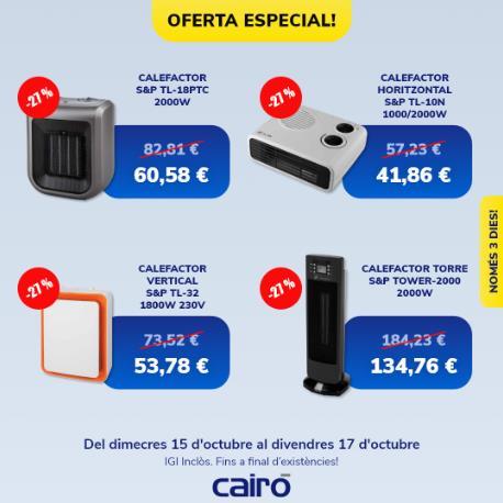 Oferta especial: Calienta tu casa con los calefactores S&P: eficientes, seguros y con estilo