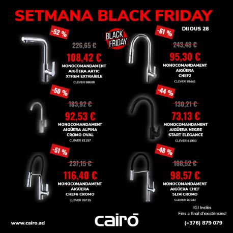 Ja hem arribat al dijous de la setmana Black Friday a Cairó. Avui, elegància i funcionalitat amb grans descomptes