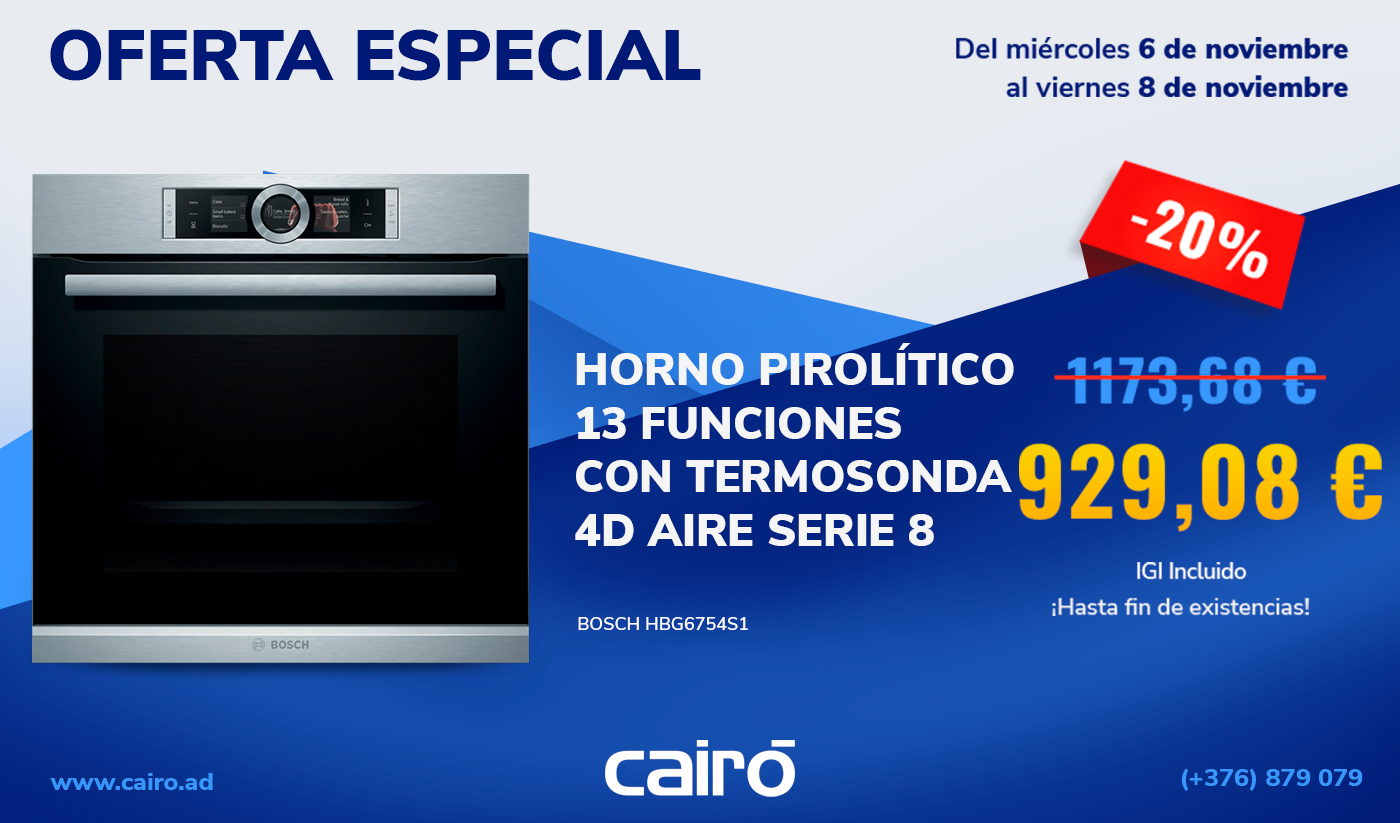 Oferta especial Horno Pirolítico Bosch