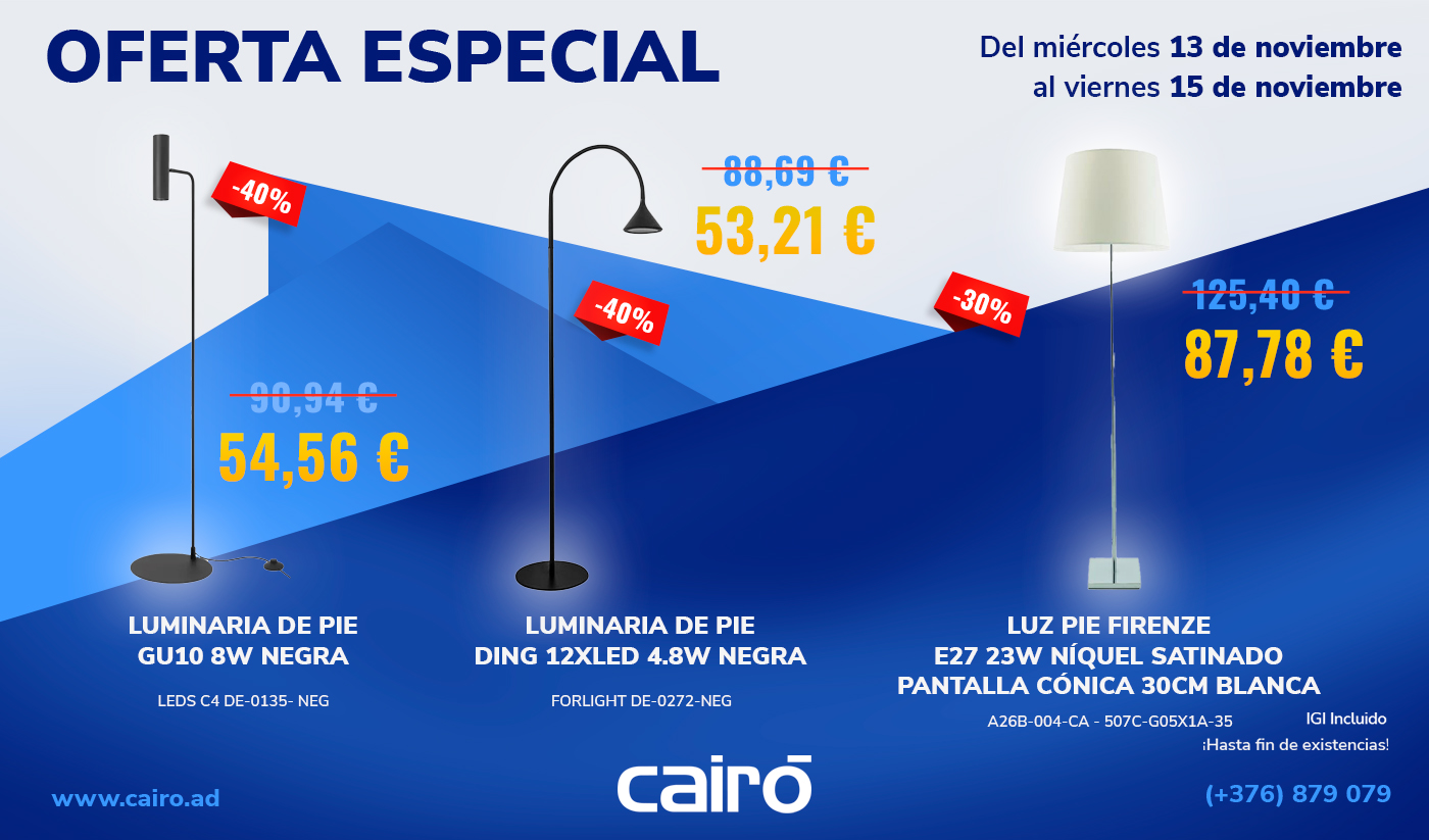 Oferta especial: Lámparas de pie