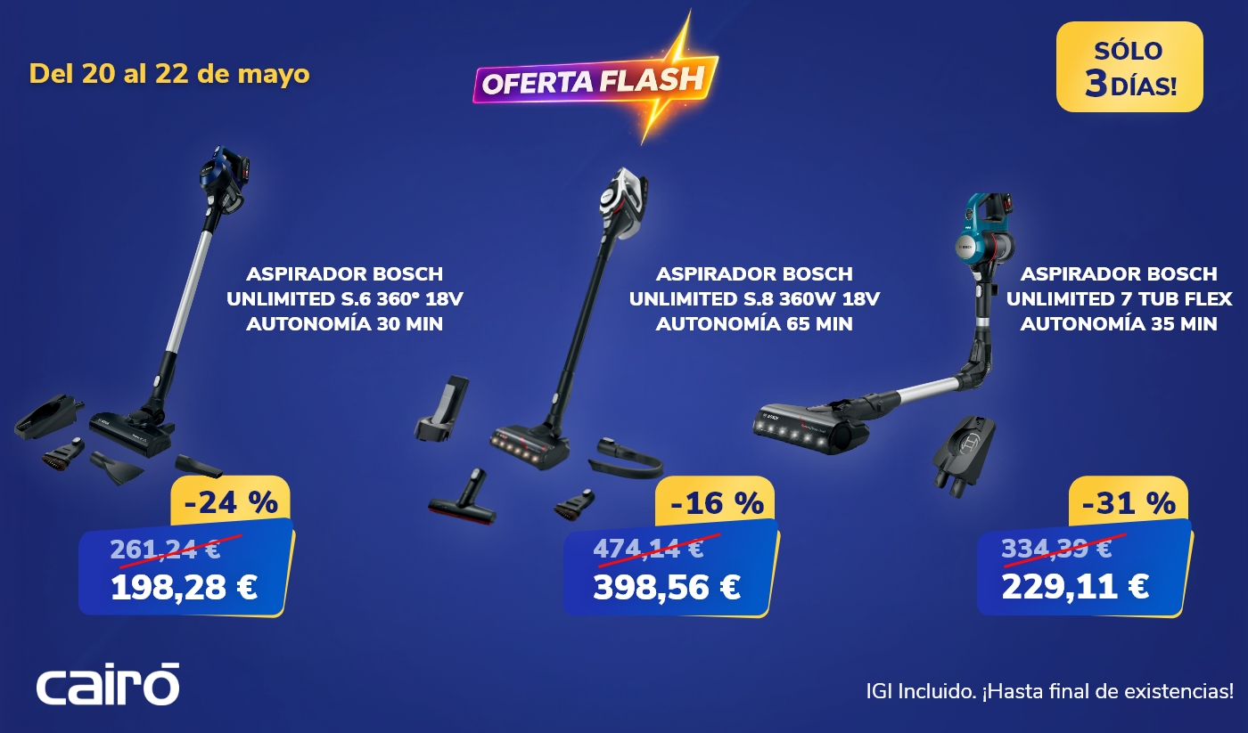 Oferta especial Aspirador Bosch Unlimited
