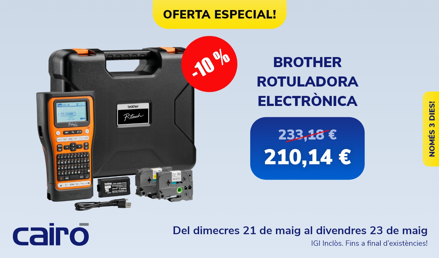 Oferta esècial: retoladora ELECTRONICA  BROTHER 