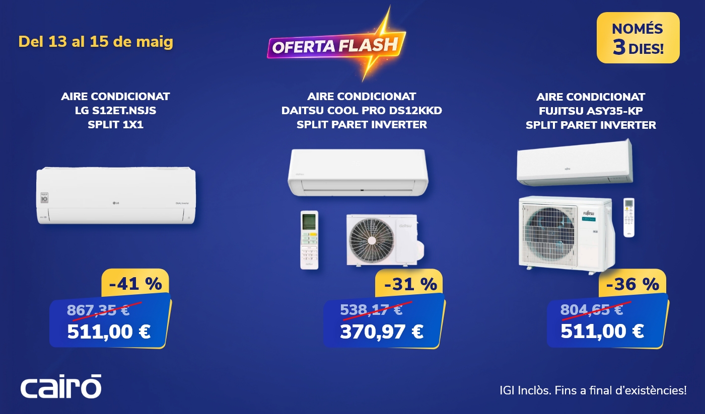 Oferta especial aires condicionats