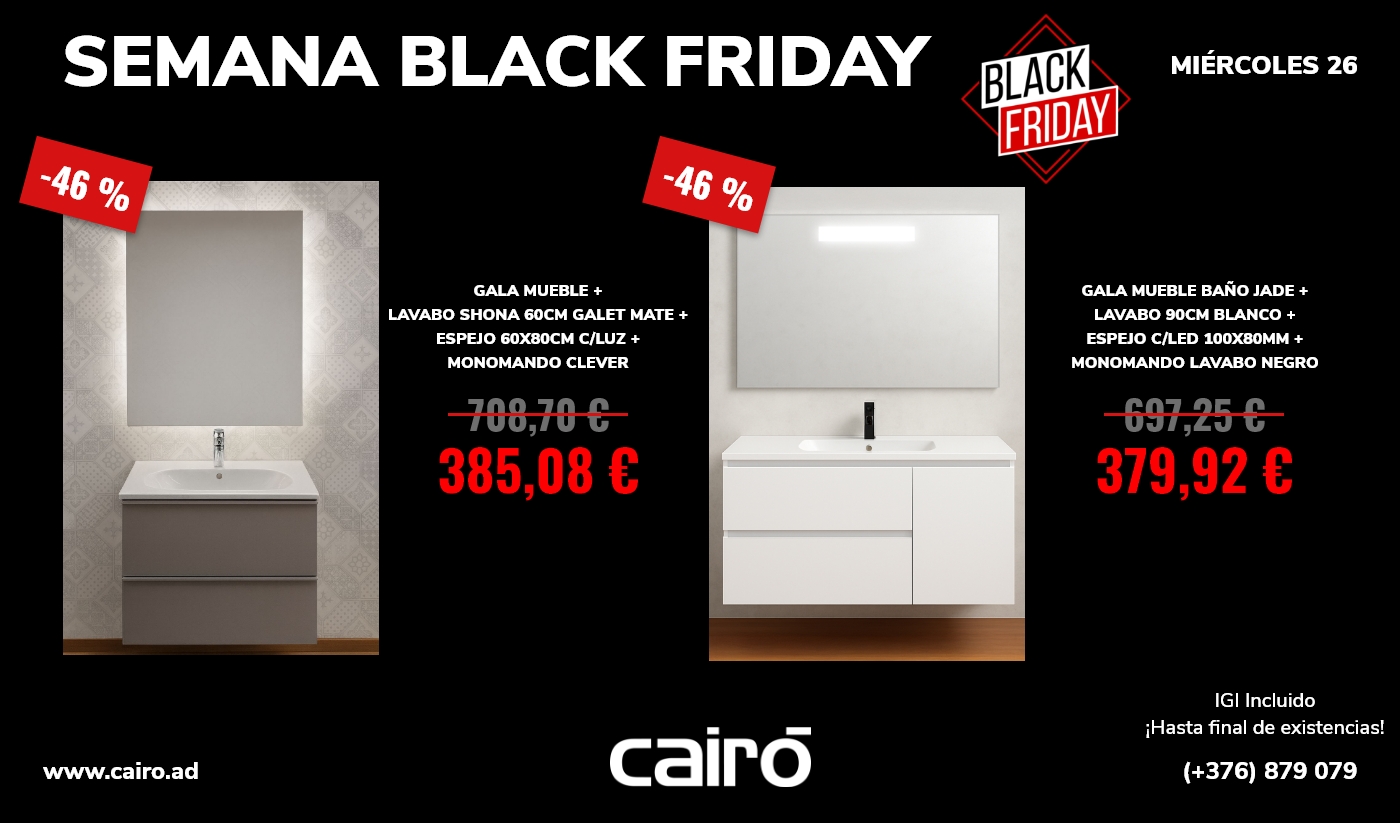 Oferta Black Firday, conjunto de baño Gala