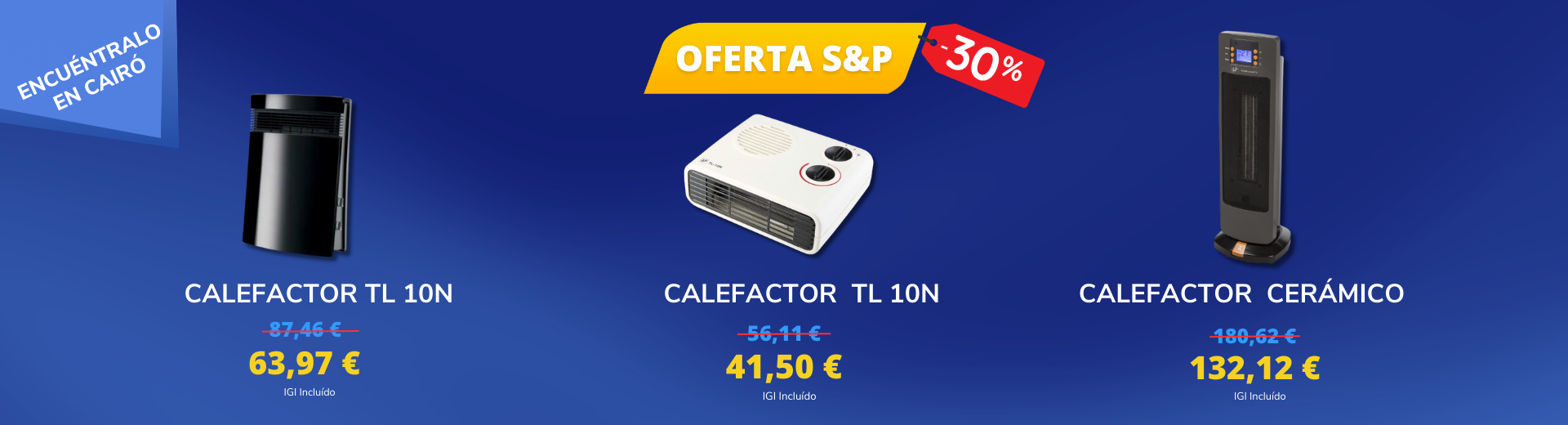 Oferta calefactores SP