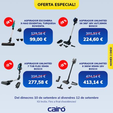 Oferta especial 10-12 de septiembre: Aspiradores