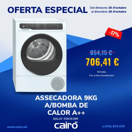 Oferta setmanal: Assecadora Balay 9 Kg